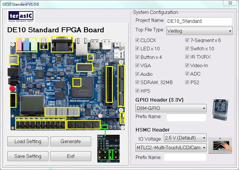 Terasic - SoC Platform - Cyclone - DE10-Standard